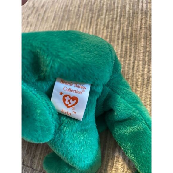 1997 1993 Erin The Bear Mini Regular Size Set Ty Beanie Baby Plush Collectible V - Picture 12 of 14